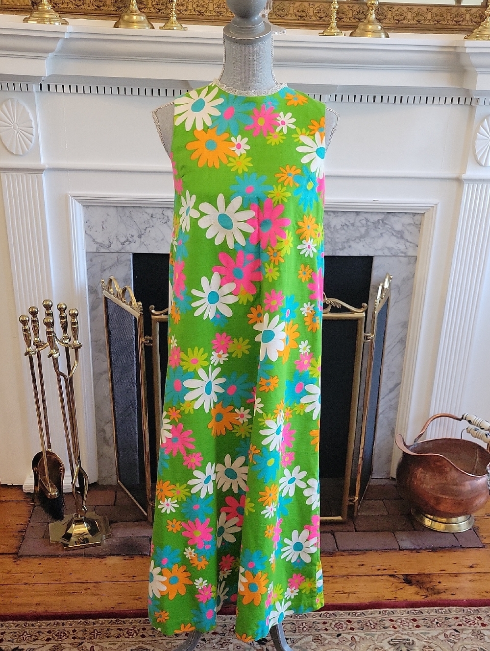 Vintage 60's Yarn Doll Fashions Of Hawaii Maxi Dress - Picture 4 of 9